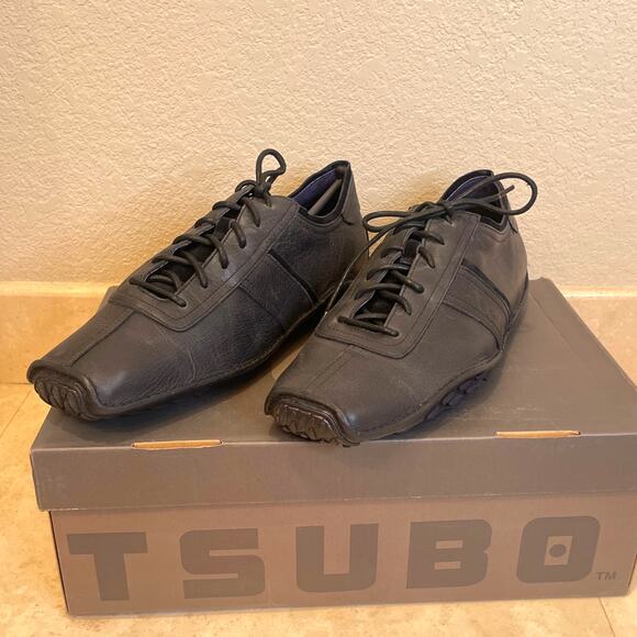 Tsubo Phad D3-01 Men’s Black Leather Shoes | Size 10 | Vintage | New in Box - Picture 3 of 13